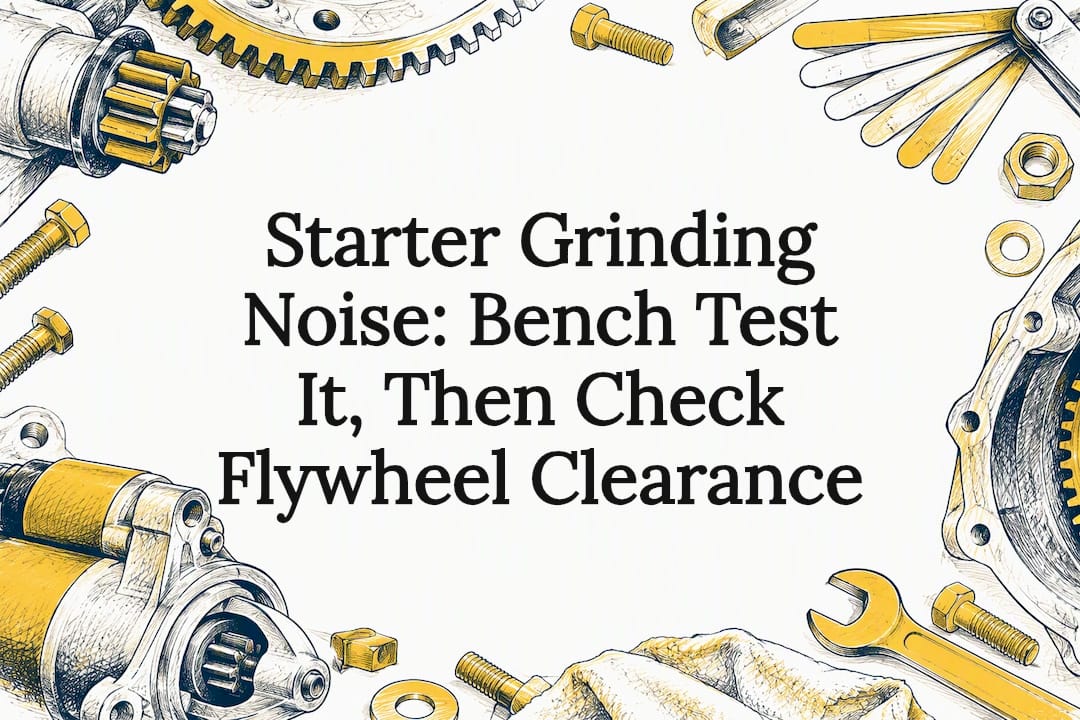 Starter Grinding Noise: Bench Test It, Then Check Flywheel Clearance